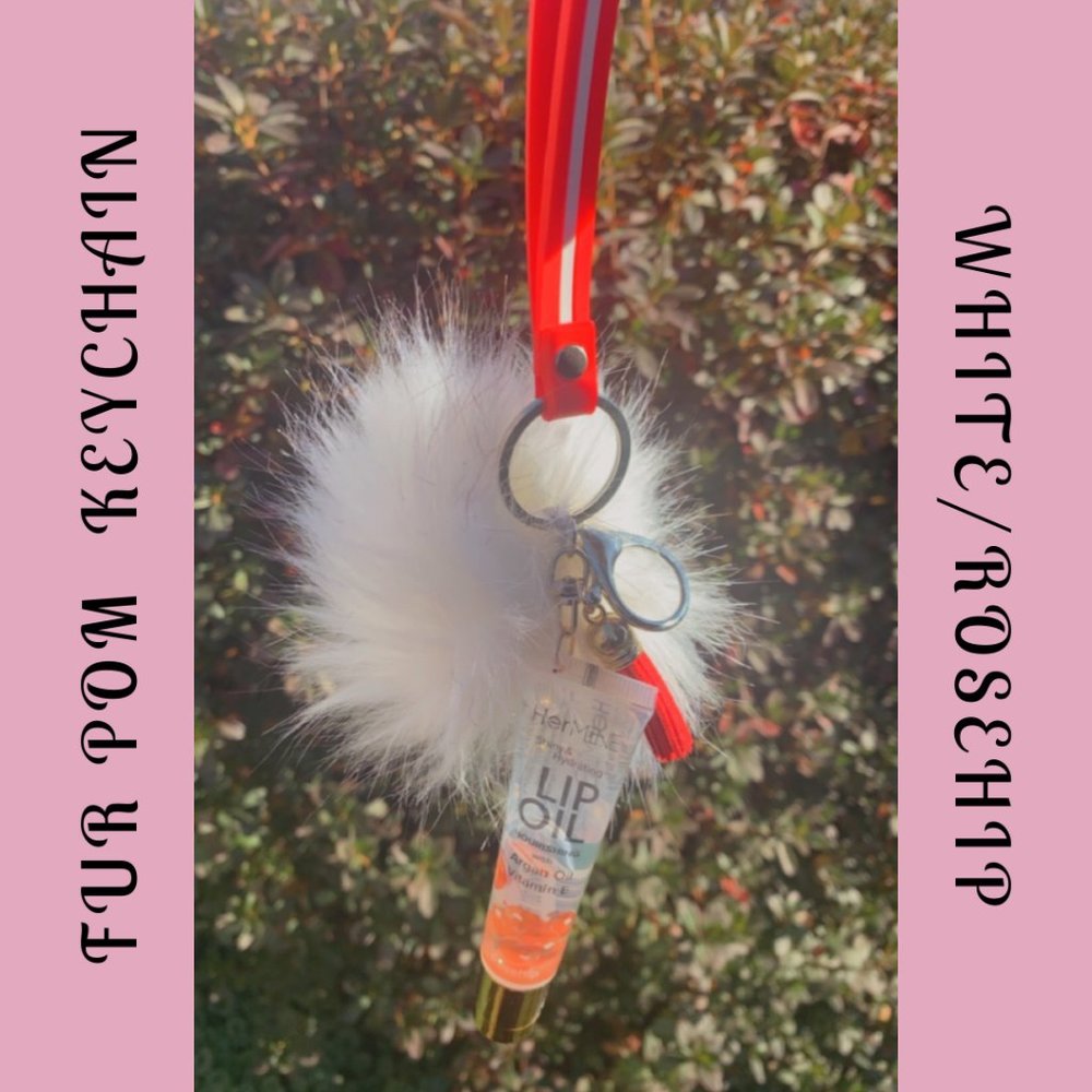 Fur Pom Keychains - Picture 10 of 16
